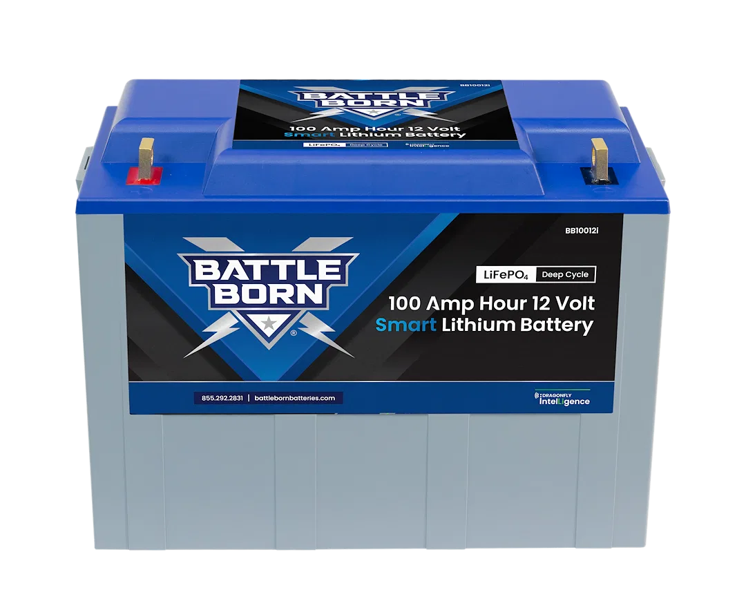 BB10012I – BATTLE BORN Battery, Group 31 12 Volt Flag Top Terminal Lithium Deep Cycle Battery 100 Ampere Hour Capacit...
